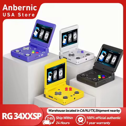 Anbernic RG34XXSP Retro Handheld Game Console Linux 64 Bit 3.4 inch IPS Screen 720*480 RG 34XXSP Ret