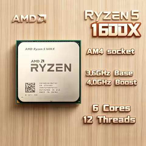 AMD Ryzen 5 1600X 3.6GHz 6 Core 12 Thread 95W L3 16M Socket AM4 Desktop Gaming Processor Pro Max 4K 