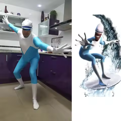 ♥2026 New The Incredibles 2 Frozone Superhero Costume Halloween Party Movie Cosplay Kids Adult Costu