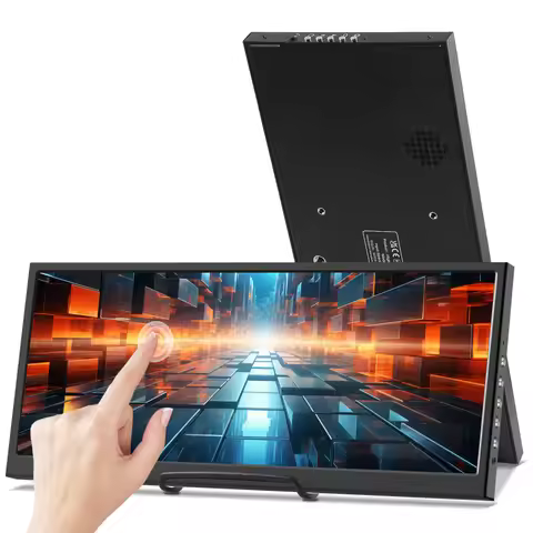12.3 /14.5 inch TouchScreen Monitor HDMI & Type C 1920x720/2.5K IPS Display LCD Bar Computer Temp Di