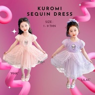 Kuromi Sequins Lilac Pink Dress/ Kuromi Birthday Dress for Girls