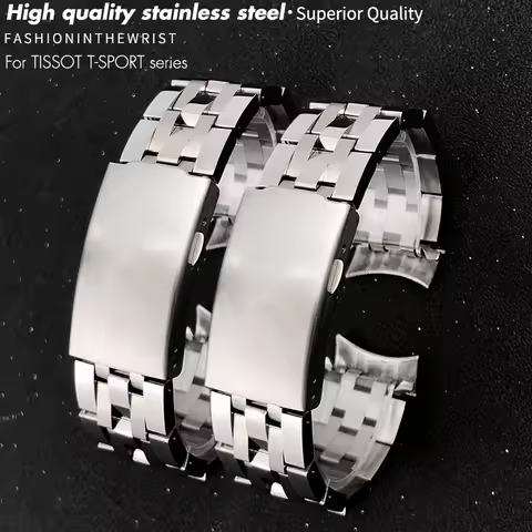 316L Stainless Steel Watchband 19mm 20mm Fit for Tissot 1853 T17 T461 T014 PRC200 Silver Waterproof 