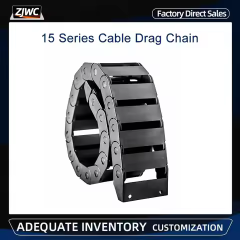 1M Bridge Drag Chain 15x15 15x20 15x30 15x40 15x50mm Wire Transmission Carrier Plastic Drag Towline