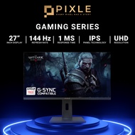 PIXLE Monitor 27 inch | 4K Monitors | Gaming Monitor UHD 144Hz 1ms Flat IPS | Monitor27 / 27inchmonitor/ Computer Monitor Screen/ 27 inch monitor 4k/ uhd monitor
