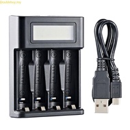 Doublebuy 4 Slot  LR03  Charger LCD Display Charger for NiMH  LR03 Rechargeable Batteries 4 Slot Ind