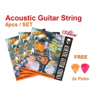 ALICE ( .010 ~ .047 ) A306-XL Acoustic Guitar String SET - Tali Gitar Akustik, Gitar Kecil 1 Set Murah Accessories 吉他弦