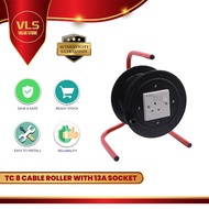 TC-8 Cable Roller Cable Reel Extension Almighty Momo Cable Reel with 13A Sirim Socket