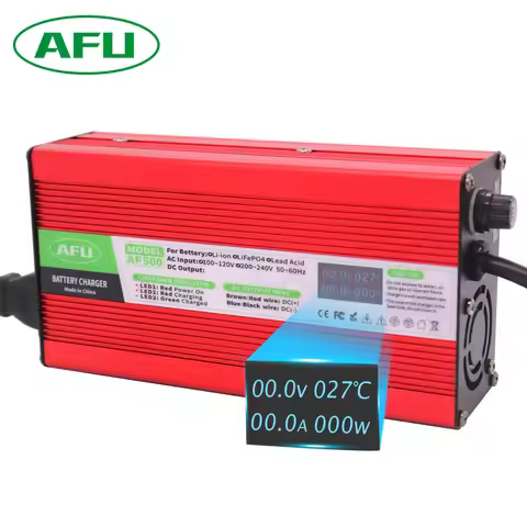 67.2V 6A Aluminum Lithium Battery Charger Universal For 59.2V 60V 16S Li-on With OLED Display