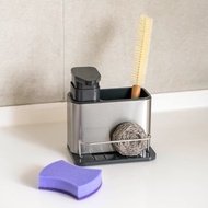 Kitchen detergent pump sink scrubber organization dishwashing dispenser