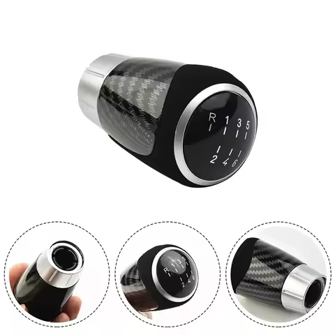1X Car Gear Shift Knob 5/6 Speed Stick Manual Gear Shifter Leather Cover Knob 25110429269 429269 For