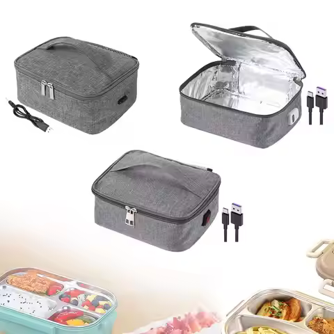 Food Warmer Bags USB Enabled Portable Oven Mini Food Warmer with Handle,Heated Lunch Box Perfect for