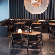 Solid Wood Cafe Dining Factory Deck Seat Bar Table Chair Clear Bar Table Retro Hotel Combination Dir