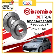 Brembo Rotor XTRA Peugeot 206 2.0 GTI Front Disc Brake Rotor
