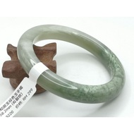 B3220 - Natural Nephrite Jade Hetian Jade Bangle 58mm (with certificate) (Got crack line) 天然和田玉绿色玉手镯