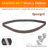[Ready Stock] Sanding Belt 50mm x 1829mm (2" x 72") - 6pcs for Sanding Machine Sander 50*1829mm belt sander sand belt