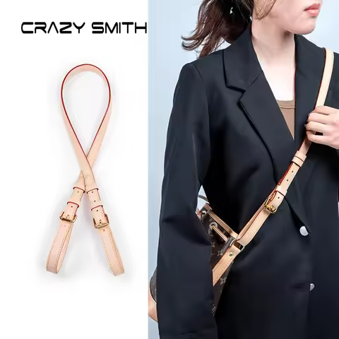 CRAZYSMITH Leather Shoulder Bag Strap for LV Noe Straps 100% Genuine Replacement Adjustable Purse Lo