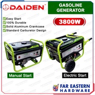 ♞,♘,♙DAIDEN Gasoline Generator Genset 3800W Manual | Electric Start