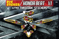 Decals Sticker Motorcycle Decals for Honda Beat 110 V1 FI015