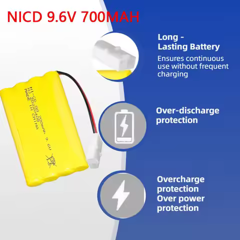 1-3pcs 9.6V 700mAh NiCD Battery for Remote Control Rc Cars Tanks Robots Boat Ship Toys Guns AA 9.6V 