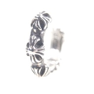 全新 ▼ CHROME HEARTS 十字圈耳環，925純銀，14K金耳針，單隻耳環，重5.04克，男女皆宜