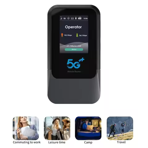 5G SA NSA SIM&eSIM Modem,4000mAh Pocket Mini WiFI,VPN Mobile Portable Hotspot Wi-Fi Indoor WiFi6 Rou