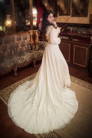 料質Fabric 古董婚紗 古典婚紗 拖尾婚紗 1980年代