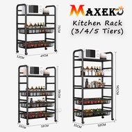 MAXEKO 🕊 ZWJ0071K Rak Dapur Rak Dapur Rak Dapur Penyusun Dapur Rak Oven Penjimat Ruang Rak Perabot D