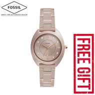 Fossil CE1110 Women's Gabby Three-Hand Date Salted Caramel Stainless Steel and Ceramic Watch