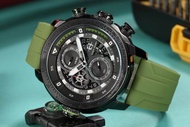 Evand Jayden EJ-9466 - Jam Tangan Pria Cronograp Tangal Aktif Strap Karet Tahan Air Original