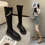 High Quality Women's High Collar Chain Boots B06