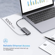 Usb Type C to HDMI+ Lan+USB 3.0 adapter+Type C charger Ugreen 50771