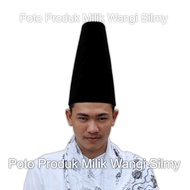 Black Songkok 30 CM - Songkok Kopiah Peci Height 30 CM - Songkok Height 30 - Plain Black Songkok Hei