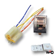 5pin Relay 12v 80A + 5pin Relay Socket Relay 24v 80A Holder Japan Wire 4pin Relay 80A
