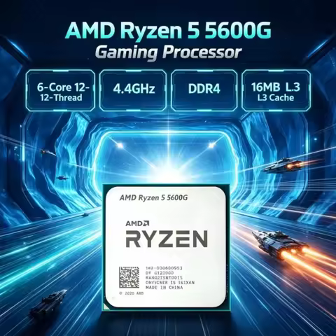 AMD Ryzen 5 5600G R5 6-Core 12-Thread Socket AM4 3.9GHz Up to 4.4GHz L3=16M 7nm 65W DDR4 PCIe 3.0 Ga