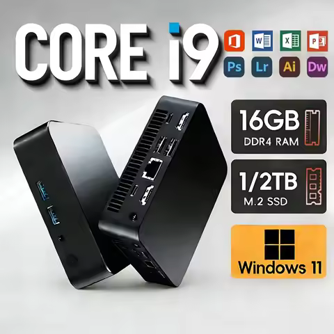 Windows 11 Pro Core i9 8950HK/i3 6100 Mini PC 16GB RAM 1TB 2TB M.2 SSD WIFI6 BT5.2 4K 60Hz HD Mini G