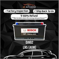 LN5 (AGM) DIN92 Battery BOSCH ST Hightec Car Battery for AUDI Q5 8R, BMW Series F10, HYUNDAI Genesis