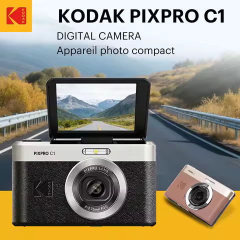 KODAK PIXPRO C1 Digital Camera 4X Digial Zoom All-in-one 26mm Fixed Focus Lens 13MP Sensor, &180° Ti