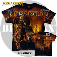BLAXROXX® | ลิขสิทธิ์แท้ Megadeth® | [MGD019] ผ้า SUPERSOFT | เสื้อวง OVP สกรีนสีจม