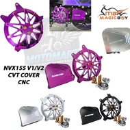 MAGICBOY NVX155 V2 CVT COVER CNC ALLOY SILVER PURPLE BLACK SPINNER NVX GEARBOX COVER