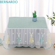 BERNARDO Microwave Dust Cover, Insulated Dust Proof Oven Cover, Room Decoration Rectangle Yarn Edge Pastoral Style Tablecloth Kitchen Appliances