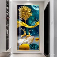 Crystal Porcelain Painting Entrance Hallway Decorative Painting with Good Meaning Living Room Corrid