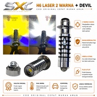 H6 LASER 2-COLOR MOTORCYCLE LED LIGHT | LED H6 LASER MOTOR UNIVERSAL | HIGH LOO H6 MOTORCYCLE LED BU