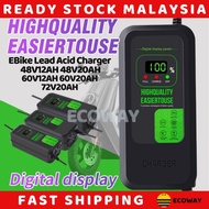 High Quality Ebike Lead Acid Battery Charger Digital Display EScooter 电动自行车摩托车铅酸电池充电器