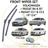 VOLKSWAGEN PASSAT B6 B7 CC1 CC2 JAPAN TECHNOLOGY WIPER BLADE SET 19'' / 24'' FREE WINDSHIELD CLEANIN