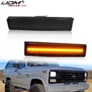 iJDM Amber Full LED Strip Front Side Marker Lights For Ford 1980-1986 Bronco F150 F250 F350,Replace 