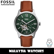 (OFFICIAL WARRANTY) Fossil ME3265 Automatic Townsman Multifunction Brown Leather Watch (2 Years Foss