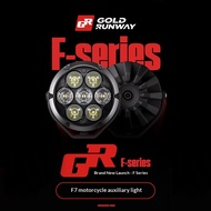 GR motorcycle spotlight new F7 auxiliary street light 7-bead LED fog light high and low beam horn fl