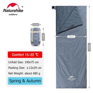 Naturehike Outdoor Sleeping Bag Lightweight ถุงนอนกันน้ำปีนเขาถุงนอนกลางแจ้งตั้งแคมป์กลางแจ้งในช่วงฤดูร้อน LW180