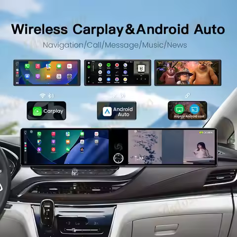 Dual Screen 12.3 Carplay Android 14 Car GPS Navigation For Buick GL8 2020-2022 Head Unit Multimedia 