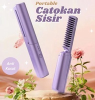 Catok Sisir Pelurus Rambut Hair Straightener Curler 2 in - 1 YK DESIGN YK-1621catokan sisir listrik/